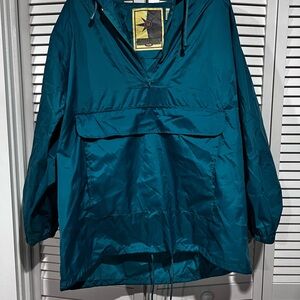 Vintage Teal Windbreaker Jacket